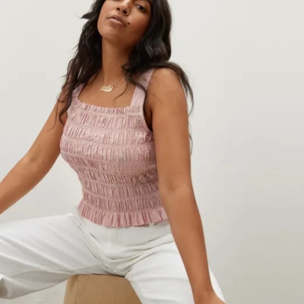 Everlane The Smock Cami Sedona Mini Check